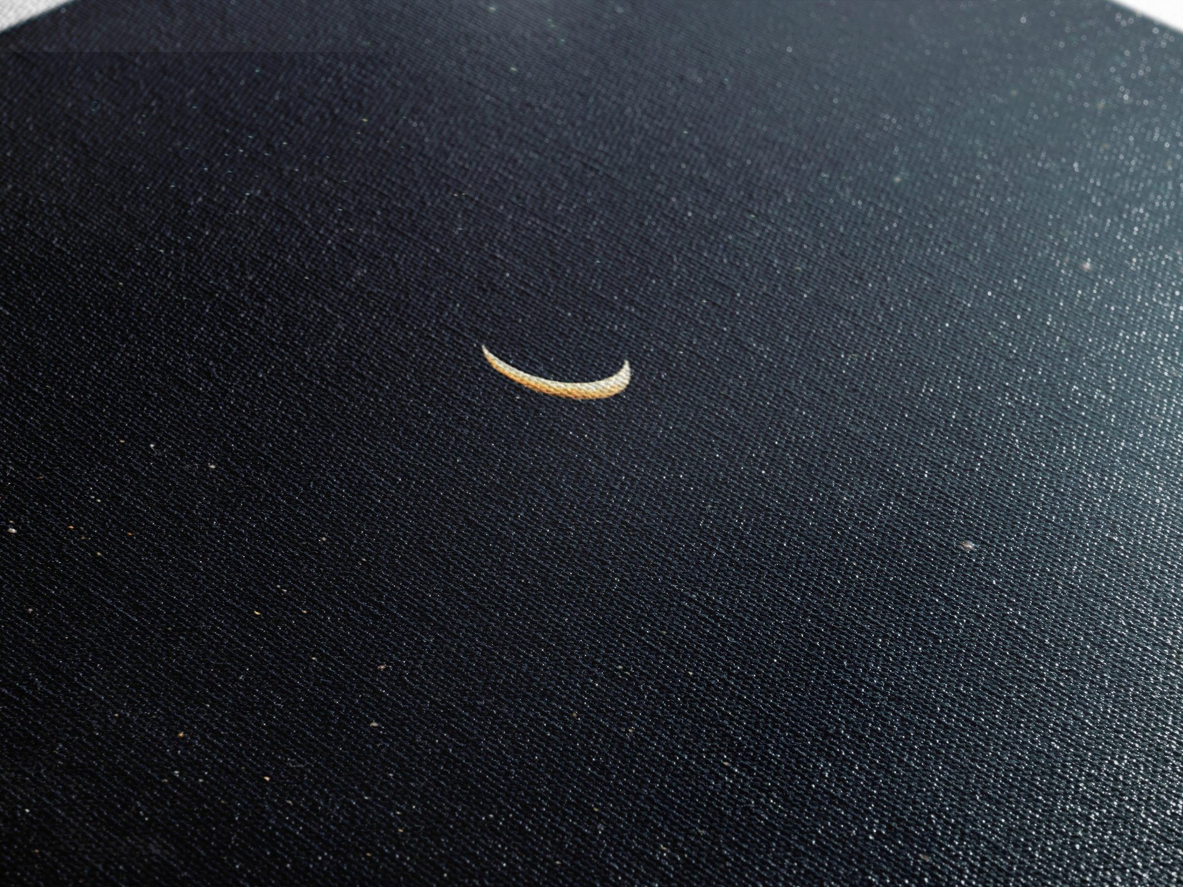 Minimal Crescent Moon Canvas Print, Teal Starry Sky, Celestial Night Landscape, Modern Wall Decor, Bedroom Poster Gift Idea