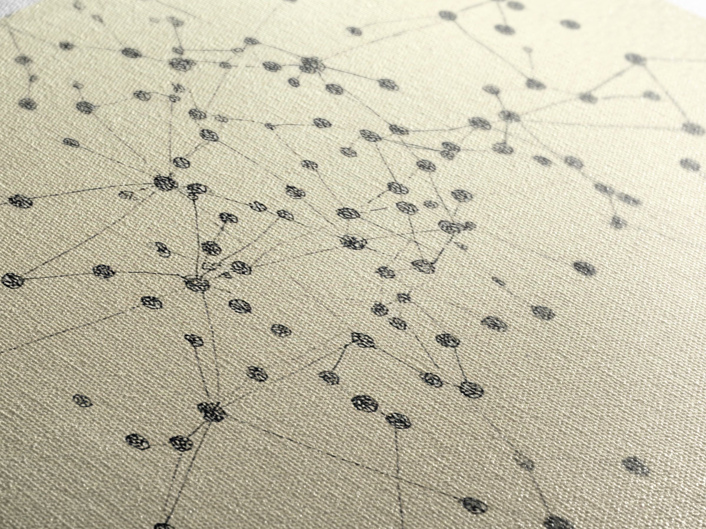 Minimal Network Dots And Lines Wall Art, Geometric Abstract Print, Modern Minimalist Decor, Science Poster, Office Wall Decor