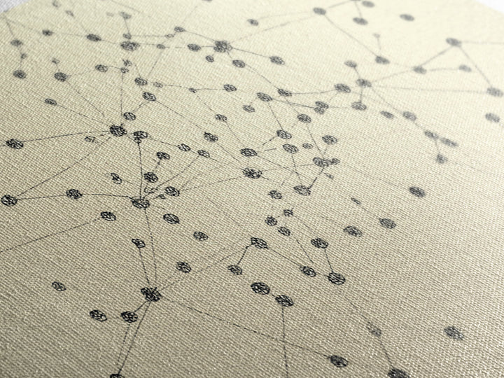 Minimal Network Dots And Lines Wall Art, Geometric Abstract Print, Modern Minimalist Decor, Science Poster, Office Wall Decor