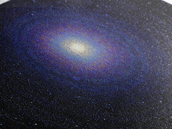 Blue Spiral Galaxy Wall Art, Modern Abstract Art Print, Cosmic Retro Poster, Space Decor For Bedroom Living Room Office Decor