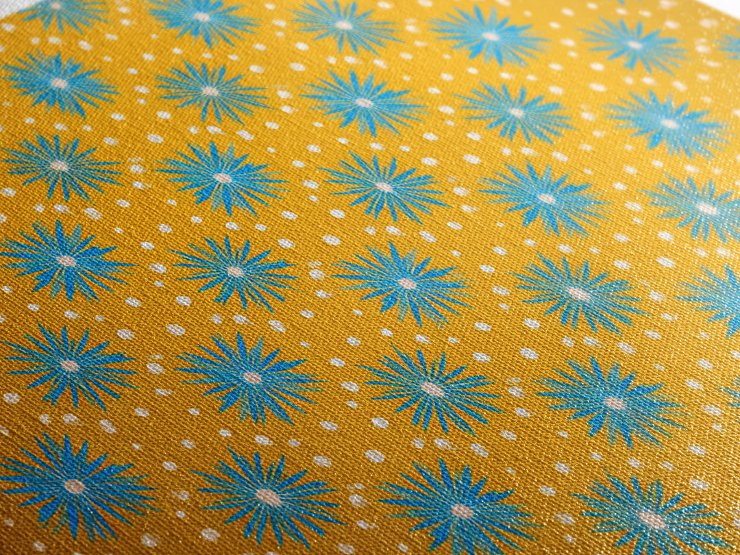 Mustard Teal Atomic Starburst Pattern Wall Art, Mid Century Modern Decor, Retro 1960s Poster, Yellow Wall Art, MCM Geometric Print