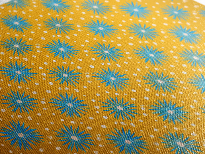 Mustard Teal Atomic Starburst Pattern Wall Art, Mid Century Modern Decor, Retro 1960s Poster, Yellow Wall Art, MCM Geometric Print