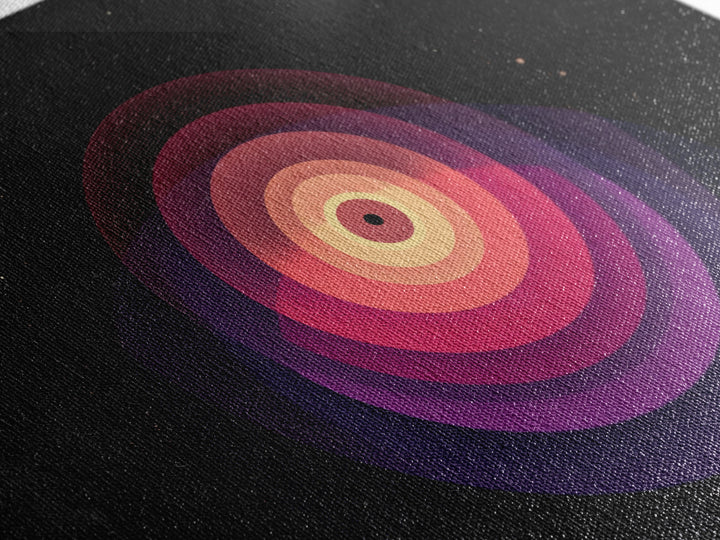 Cosmic Pink Orbital Eye Wall Art, Midcentury Modern Abstract, Space Geometric Poster, Retro Modern Wall Decor Print For Living Room