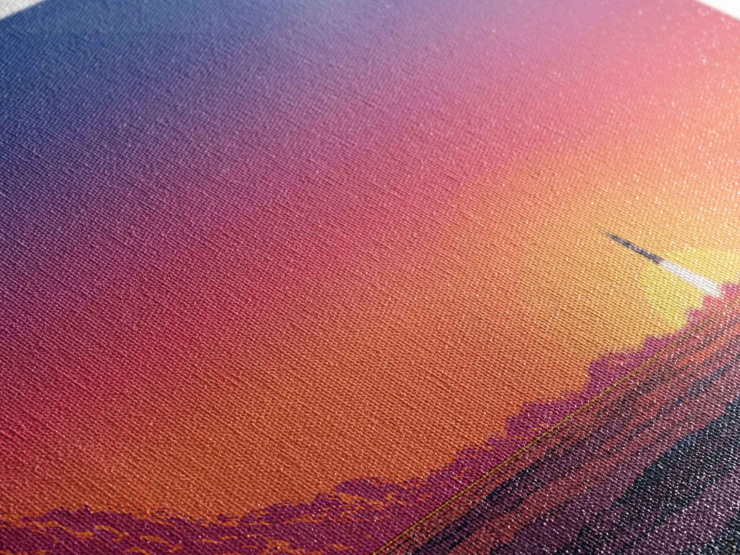 Rocket Sunset Landscape Wall Art, Retro Sci Fi Poster, Mid Century Modern Print, Orange Pink Desert Decor, Space Travel Art