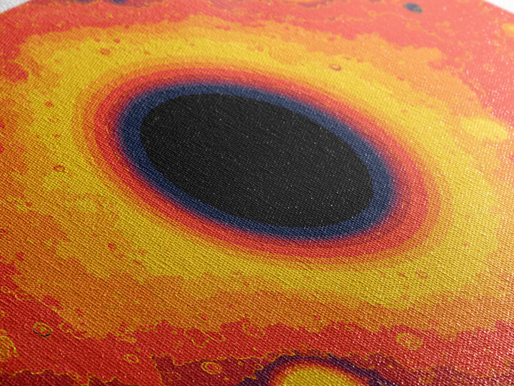 Fiery Black Hole Eclipse Wall Art, Modern Abstract Art Print, Orange Space Poster, Cosmic Galaxy Decor For Living Room Decor