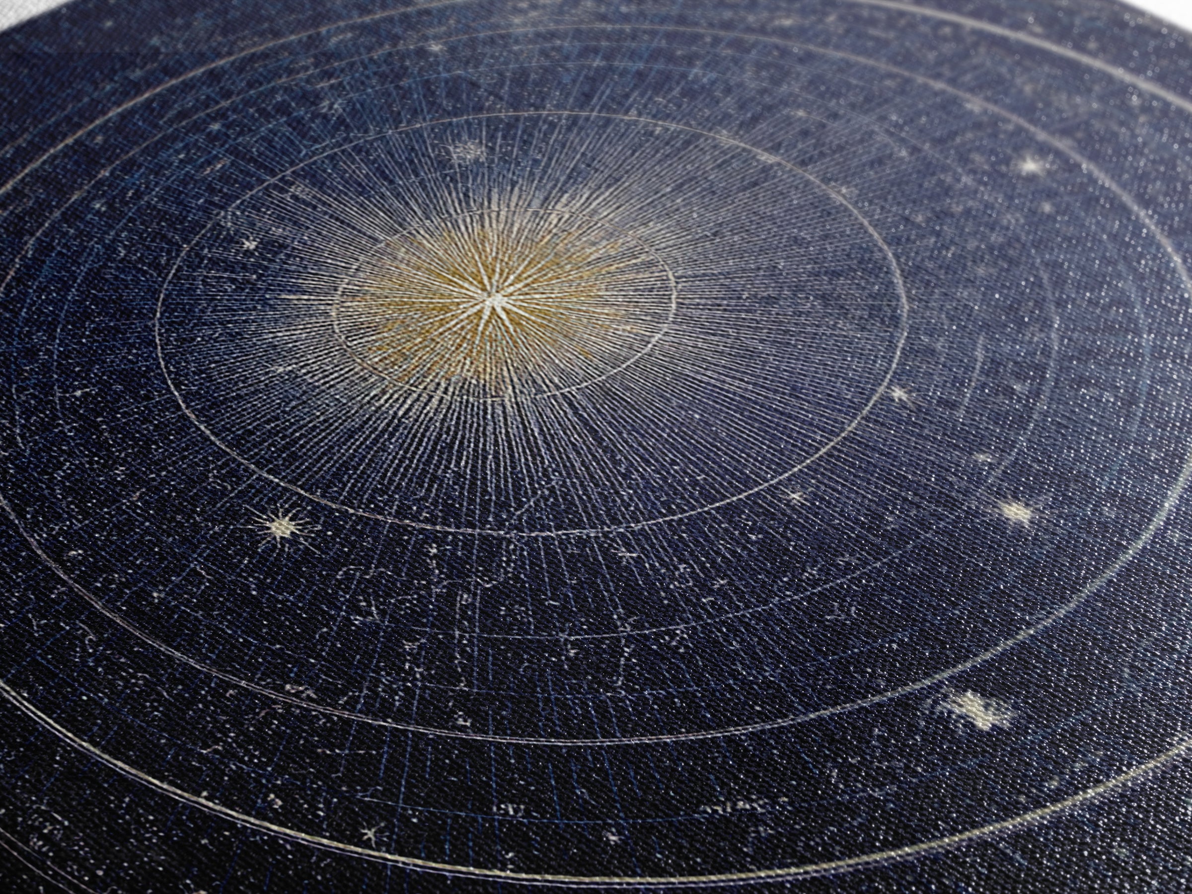 Navy Gold Celestial Compass Framed Canvas Print, Star Map Wall Art, Modern Cosmic Decor, Astronomy Home Office Poster Gift