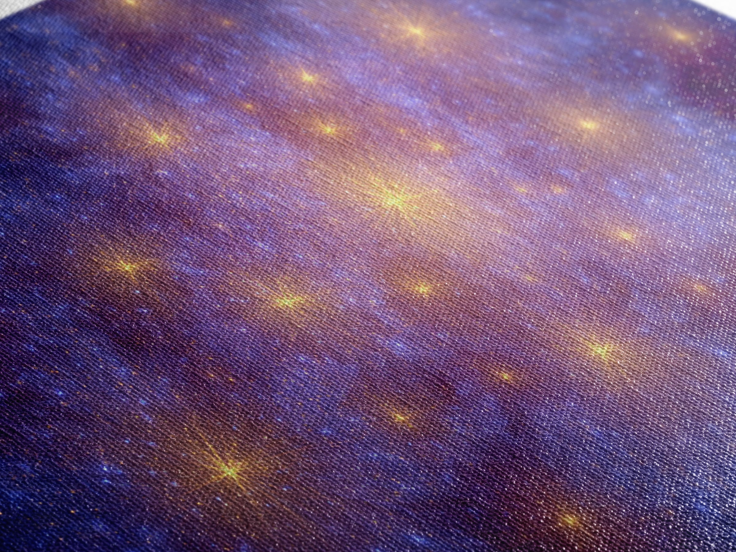 Blue Purple Galaxy Starfield Framed Canvas Print, Cosmic Abstract Wall Art, Modern Home Decor, Bedroom Art, Digital Art, Print