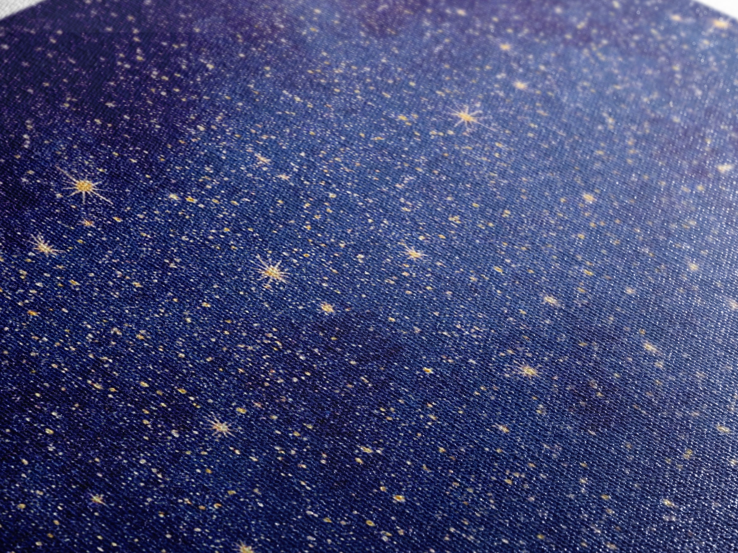 Blue Purple Galaxy Star Field Canvas Print, Celestial Space Abstract Art, Modern Wall Art, Cosmic Retro Bedroom Decor Gift