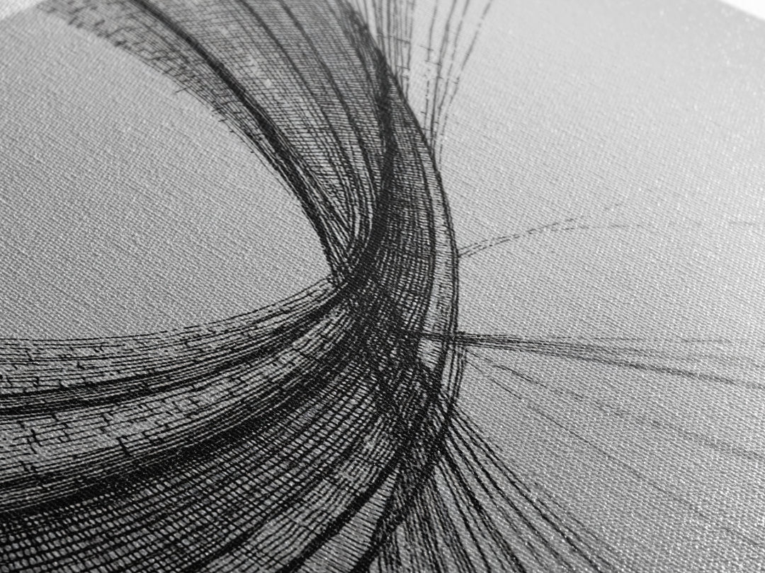 Black Fine Line Curve Wall Art, Minimalist Abstract Art Print, Monochrome Modern Wall Decor, Office Decor, Large Prints, Home Decor