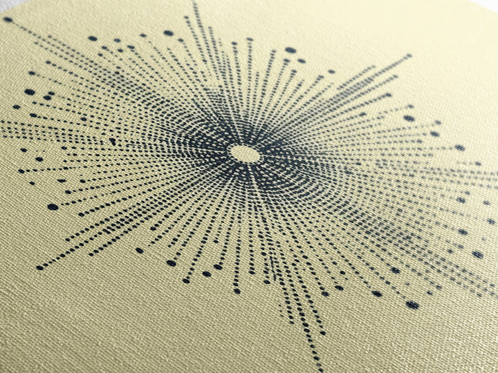 Navy Cream Dotted Starburst Wall Art, Midcentury Modern Art Print, Atomic Geometric Abstract Decor, Retro MCM Poster, Home Decor