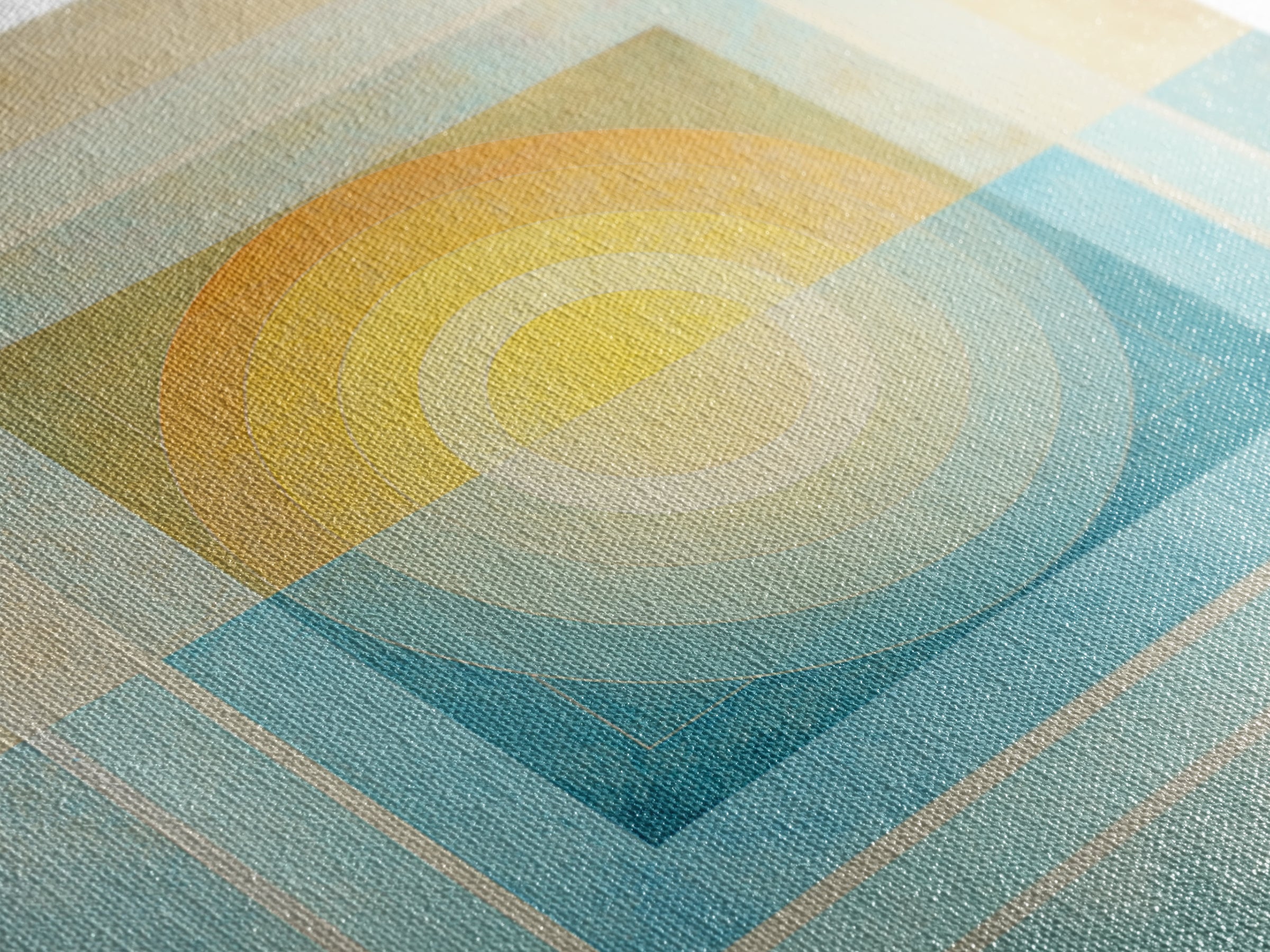 Soft Chakra Color Gradient Without Symbols Overload Canvas Print, Meditation Art, Psychedelic Art, Living Room Decor, Stillness, MED-1x1-34