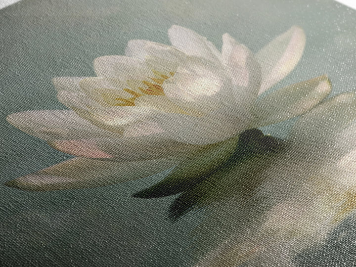 Lotus Flower Glowing Canvas Print, Meditation Art, Art Print, Living Room Decor, Watercolor Art, Stillness, Digital Print, MED-1x1-49
