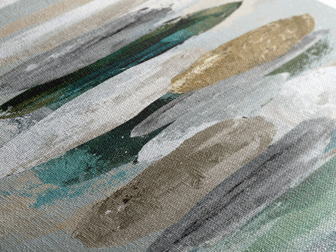 Zen Circle Brushstroke on Textured Paper Canvas Print, Meditation Art, Boho Wall Decor, Living Room Decor, Fine Art, Stillness, MED-1x3-40