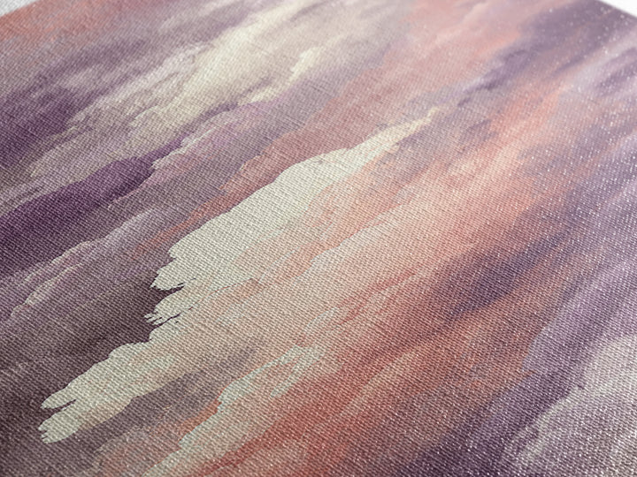 Gentle Cloudscape in Lavender and Cream Framed Canvas Print, Meditation Art, Yoga Wall Art, Living Room Decor, Stillness, MED-1x3-79