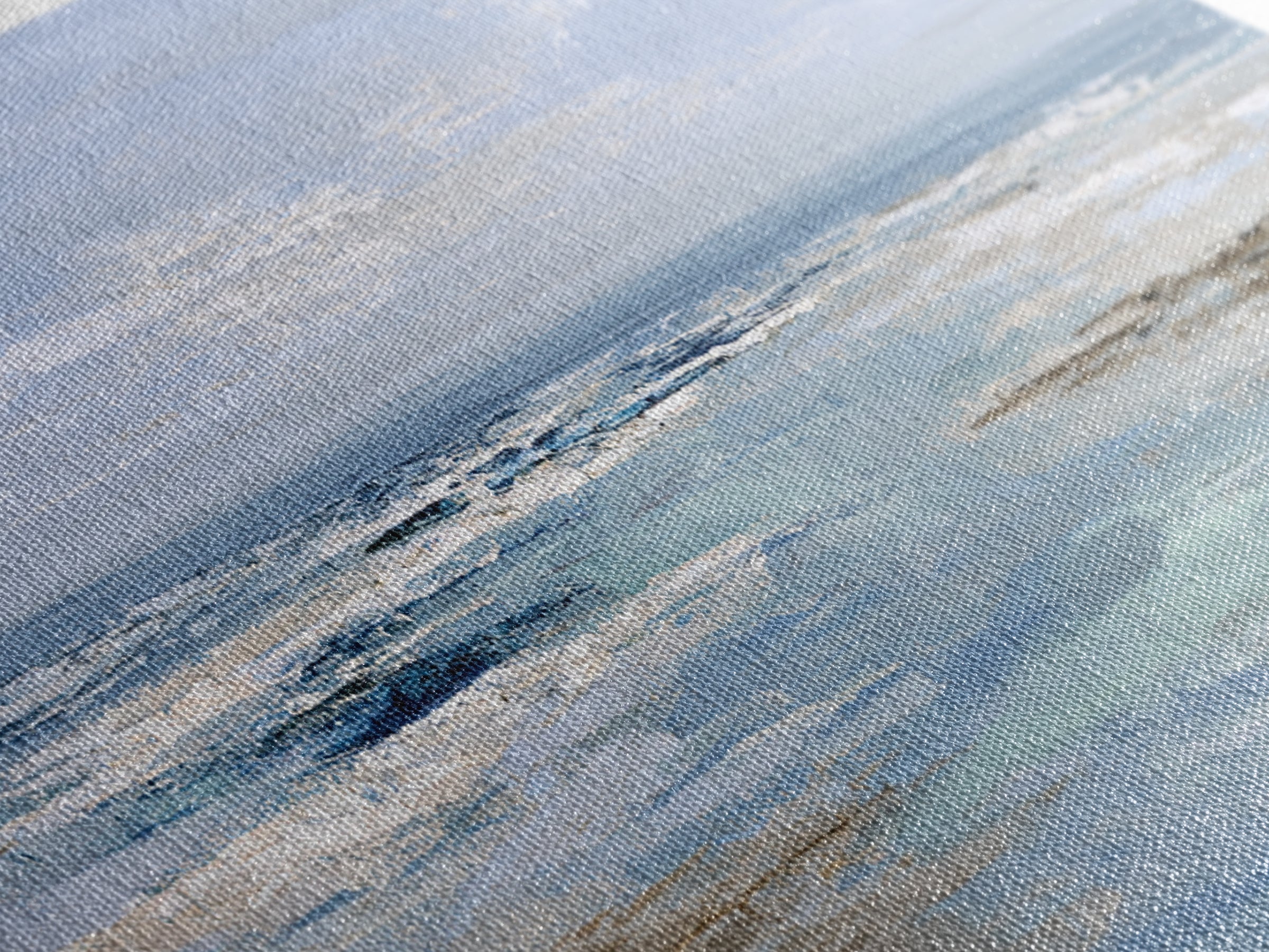Ocean Horizon with Meditative Stillness Framed Canvas Print, Meditation Art, Luxury Decor, Living Room Decor, Stillness, MED-2x1-14