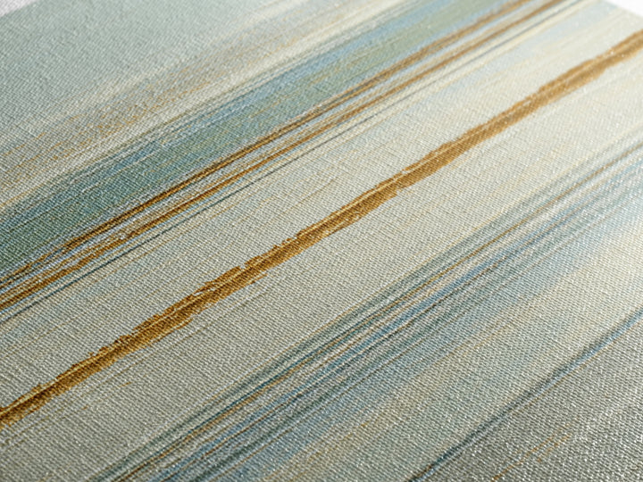 Sand Garden Lines as Minimalist Pattern Framed Canvas Print, Meditation Art, Living Room Decor, Oil Painting, Stillness, MED-2x1-43
