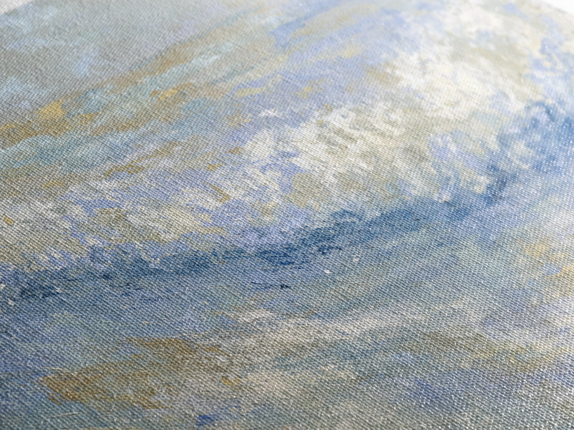 Abstract Breath Waves Framed Canvas Print, Meditation Art, Digital Wall Art, Living Room Decor, Stillness, Gallery Wall Art, MED-2x1-50