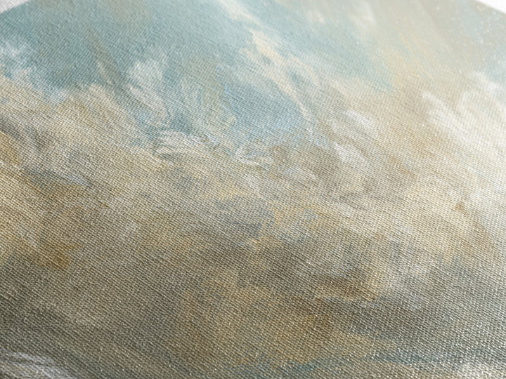 Angelic Light Rays Through Abstract Clouds Framed Canvas Print, Meditation Art, Canvas Art, Living Room Decor, Stillness, MED-2x1-90