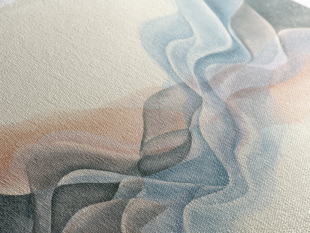 Abstract Breath Waves Canvas Print, Meditation Art, Printable Art, Living Room Decor, Abstract Art, Stillness, Minimalist Art, MED-2x1-98