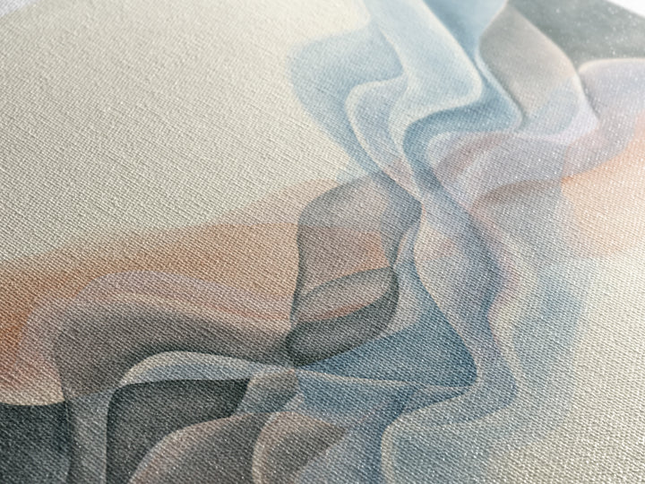 Abstract Breath Waves Canvas Print, Meditation Art, Printable Art, Living Room Decor, Abstract Art, Stillness, Minimalist Art, MED-2x1-98