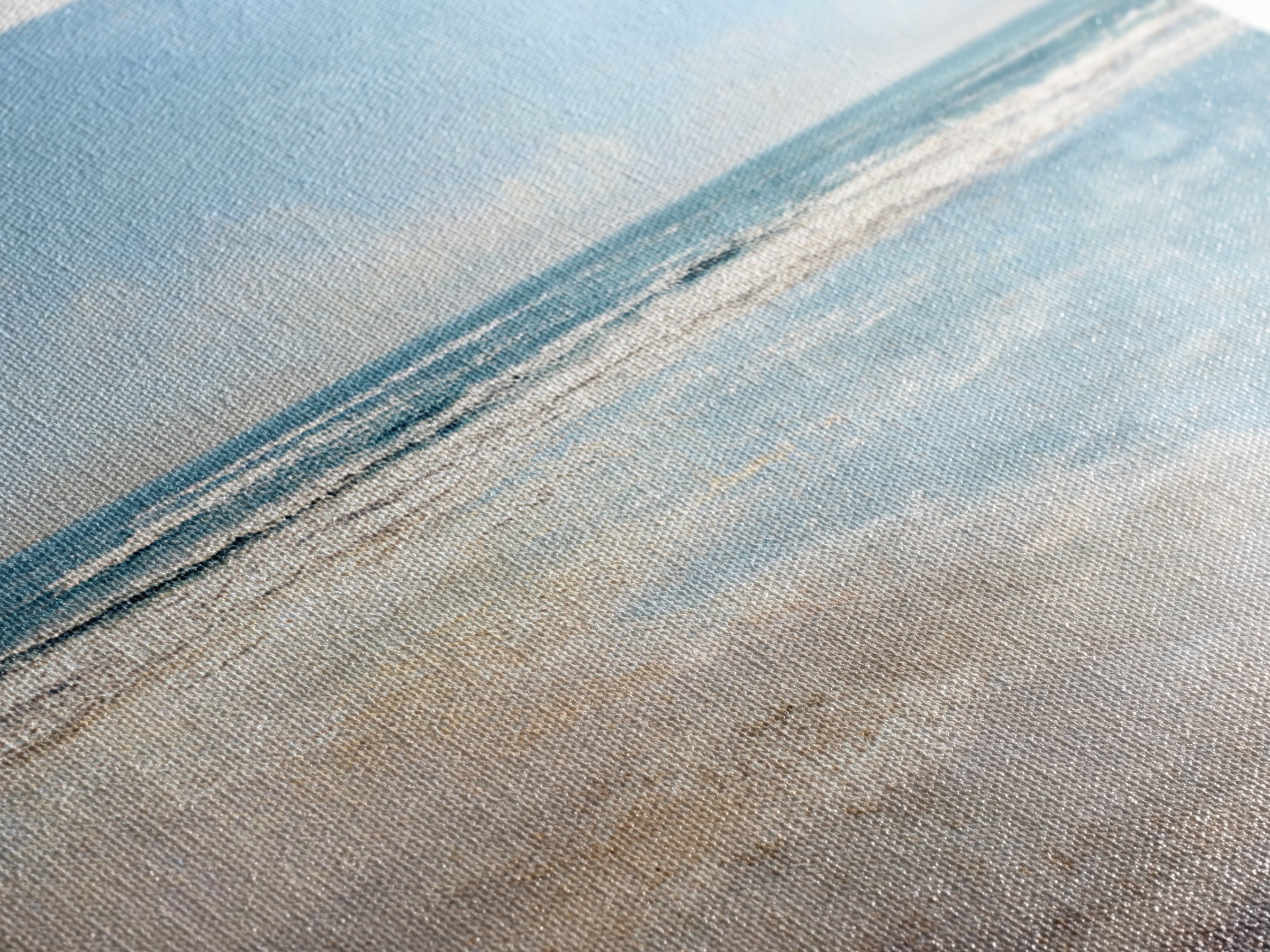 Ocean Horizon with Meditative Stillness Canvas Print, Meditation Art, Black Woman Art, Living Room Decor, Fine Art, Stillness, MED-3x2-22