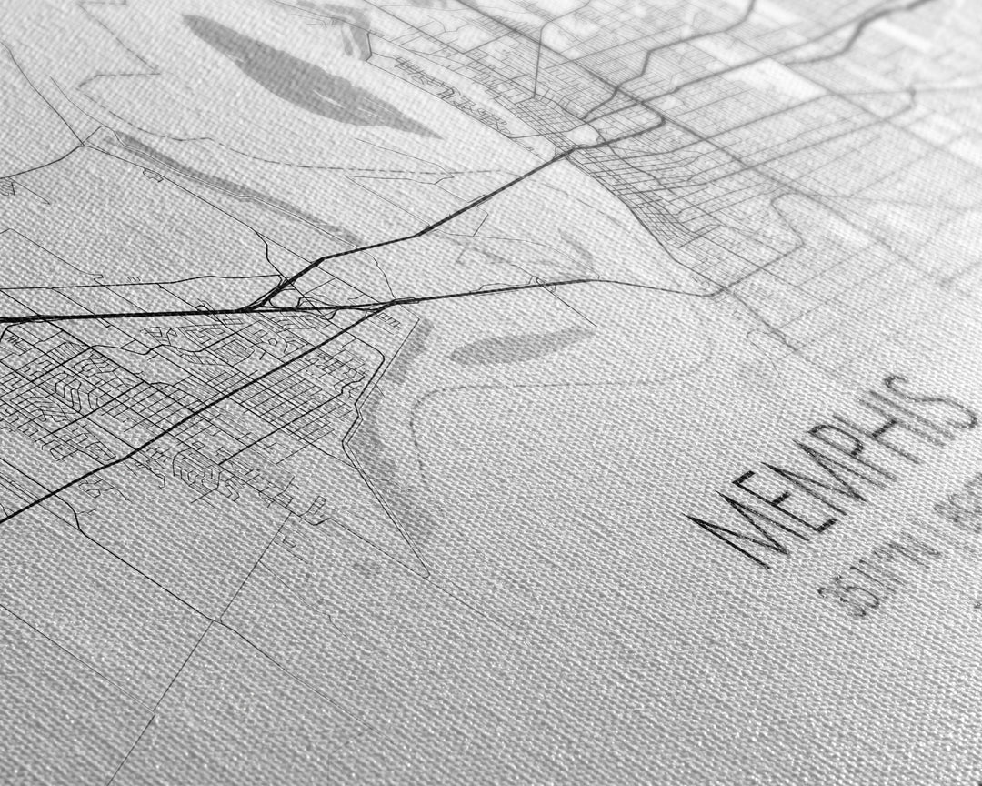 Memphis City Map, Tennessee Map, Map Art, Minimalist Wall Art, Wall Art, Canvas Art, Travel Gifts For Women, Country Home Décor, Music Room