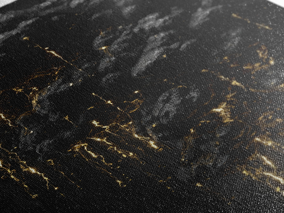 Molten Rock Flow Gold Canvas Print, Abstract Lava Inspired Artwork On Canvas, Real Wood Frame Wall Décor, Dramatic Earth Element Art