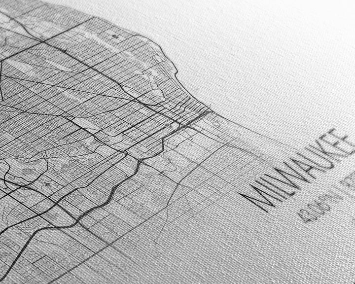 Milwaukee City Map, Wisconsin Map, Map Art, Minimalist Wall Art, Wall Art, Canvas Art, Country Home Art, Girl Room Décor, College Décor