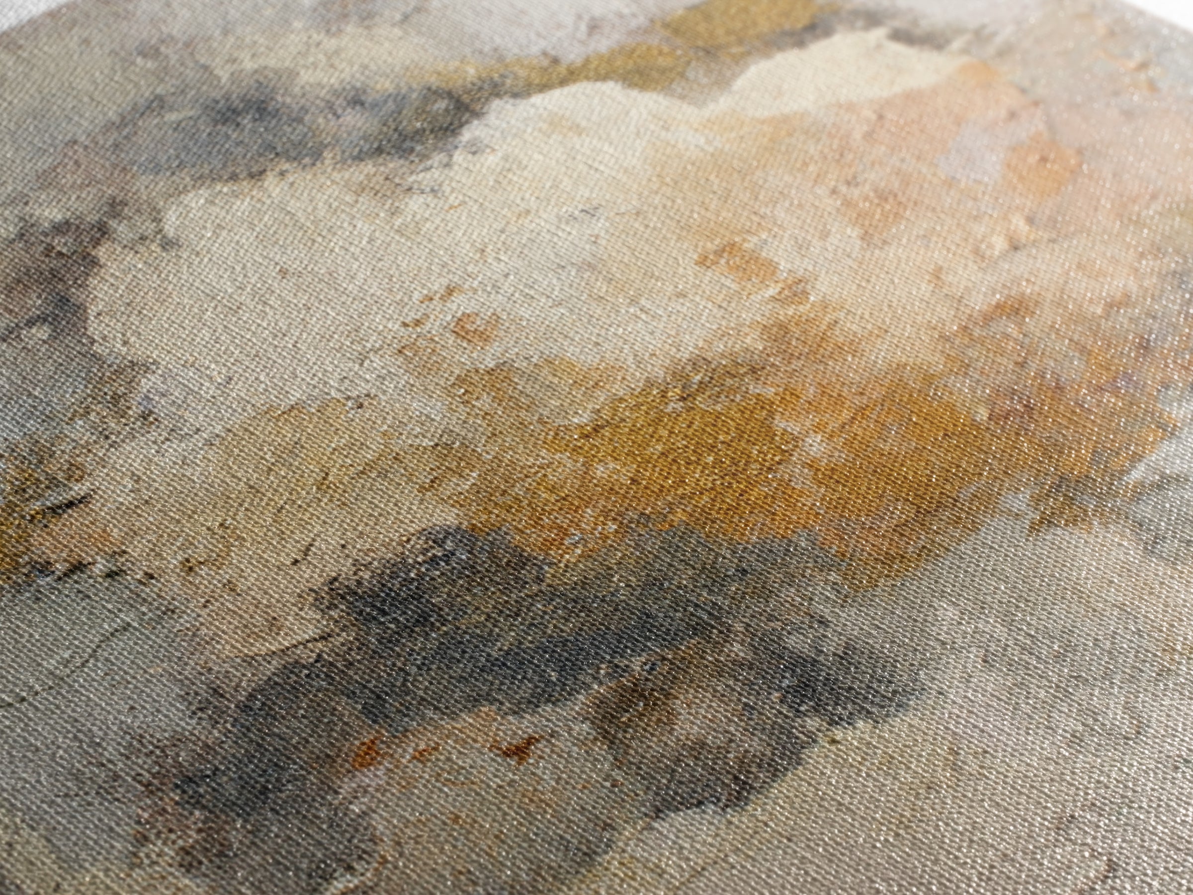Small Cloud Study Framed Canvas Print, Minimalist Art, Wall Art, Living Room Decor, Oil Painting, Minimal, Large Wall Art, MIN-1x1-93