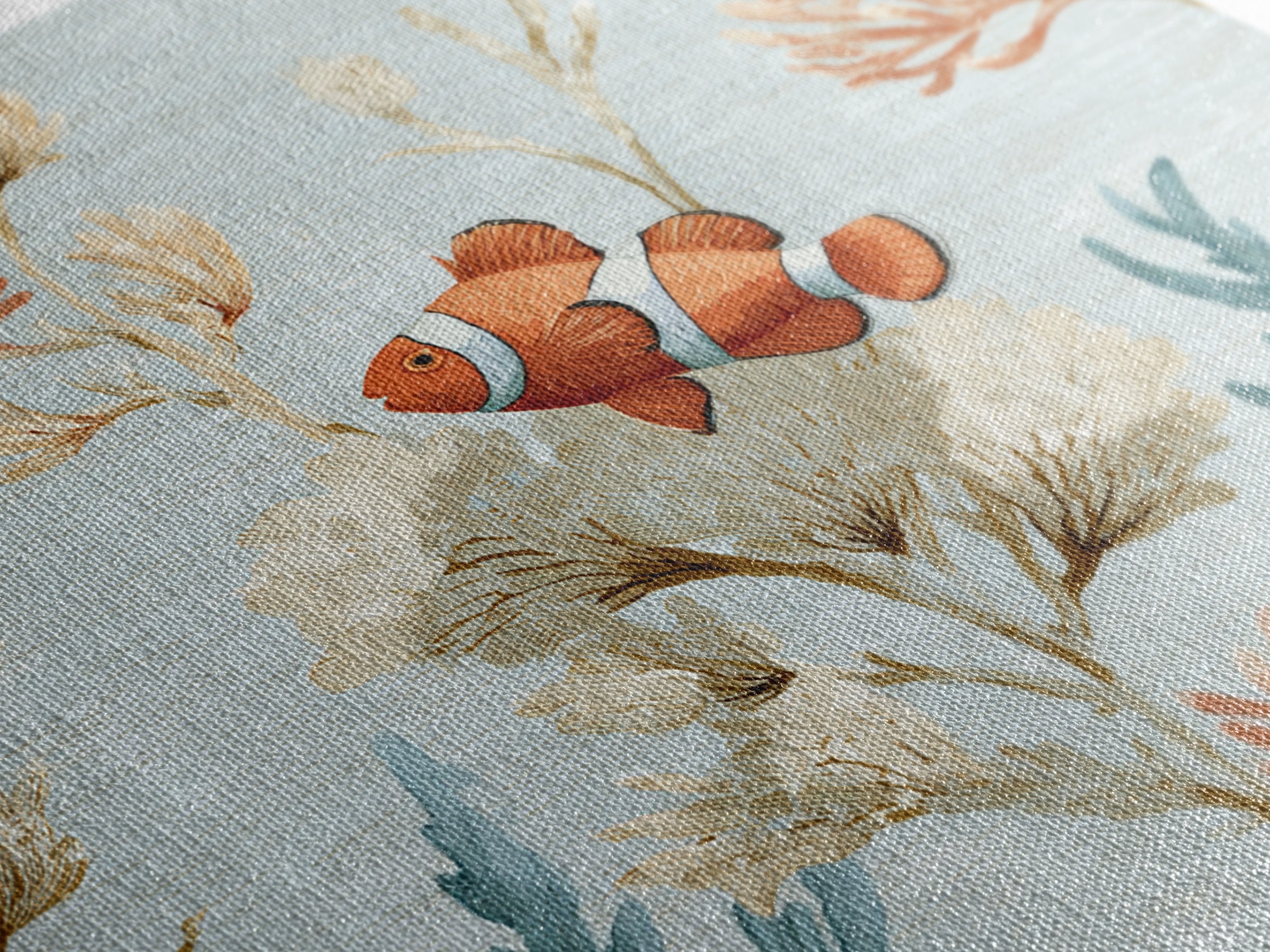 Clownfish Around Anemone Tentacles Canvas Print, Marine Life Art, Marine Life, Living Room Decor, Fine Art, Marine, Art Print, MLA-1x1-92