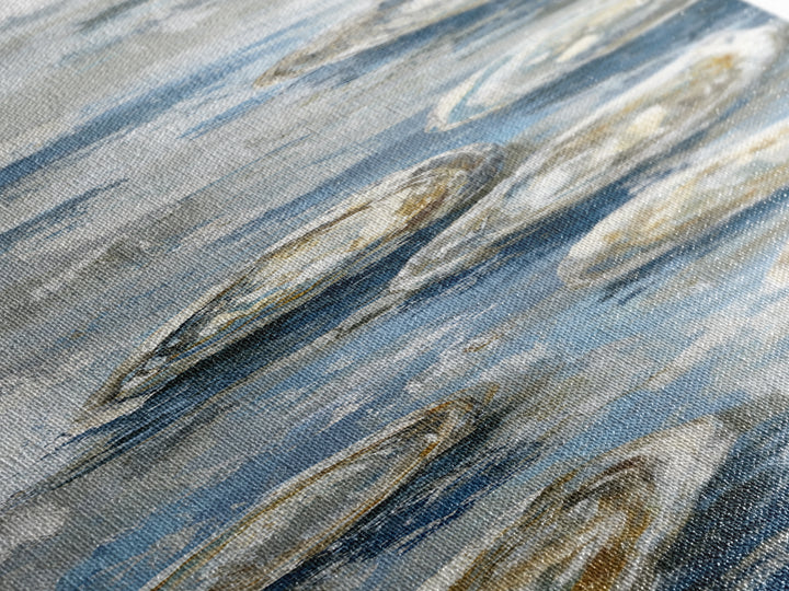 Oyster Shells with Pearly Highlights Canvas Print, Marine Life Art, Surf Poster, Living Room Decor, Fine Art, Marine, MLA-1x3-10