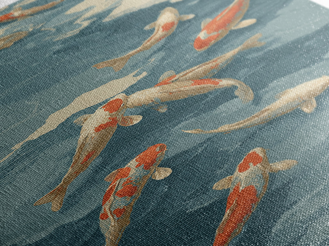 Koi Like Marine Fish Framed Canvas Print, Marine Life Art, Coastal Art, Living Room Decor, Fine Art, Marine, Ocean Prints, MLA-2x3-24