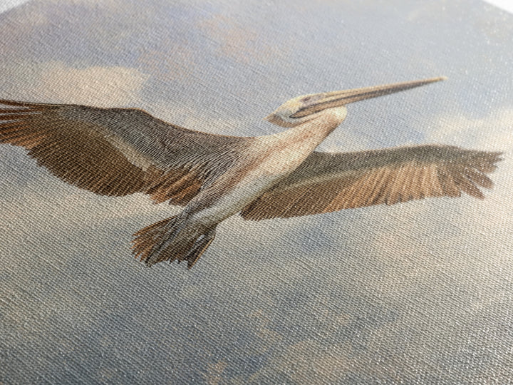 Pelican Diving Toward Fish Near Surface Canvas Print, Marine Life Art, Whale Art, Living Room Decor, Fine Art, Marine, MLA-2x3-79