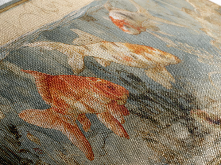 Koi Like Marine Fish Canvas Print, Marine Life Art, Coastal Home Decor, Living Room Decor, Fine Art, Marine, Neutral Decor, MLA-3x1-8