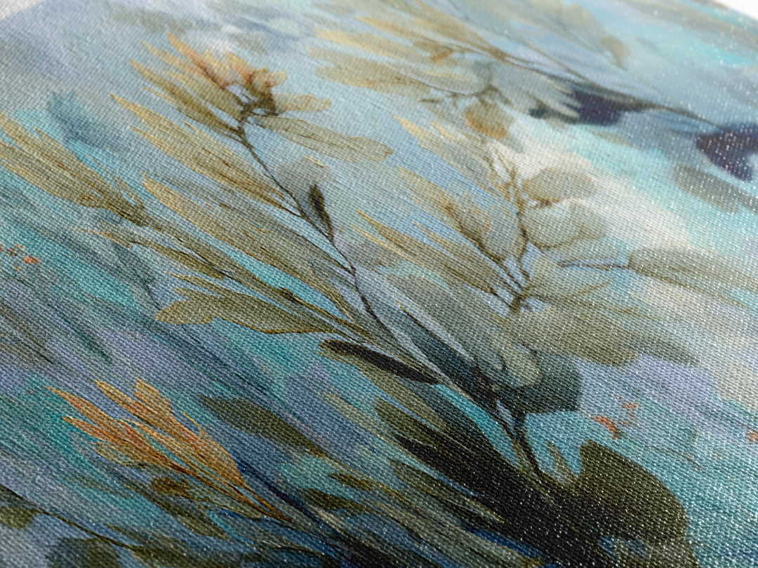 Sea Dragon Drifting Among Kelp Framed Canvas Print, Marine Life Art, Beach Prints, Living Room Decor, Fine Art, Marine, MLA-3x1-81