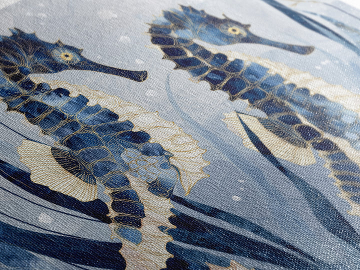 Seahorse Pair Among Sea Grass Canvas Print, Marine Life Art, Coastal Decor, Living Room Decor, Fine Art, Marine, Fish Art, MLA-3x2-33