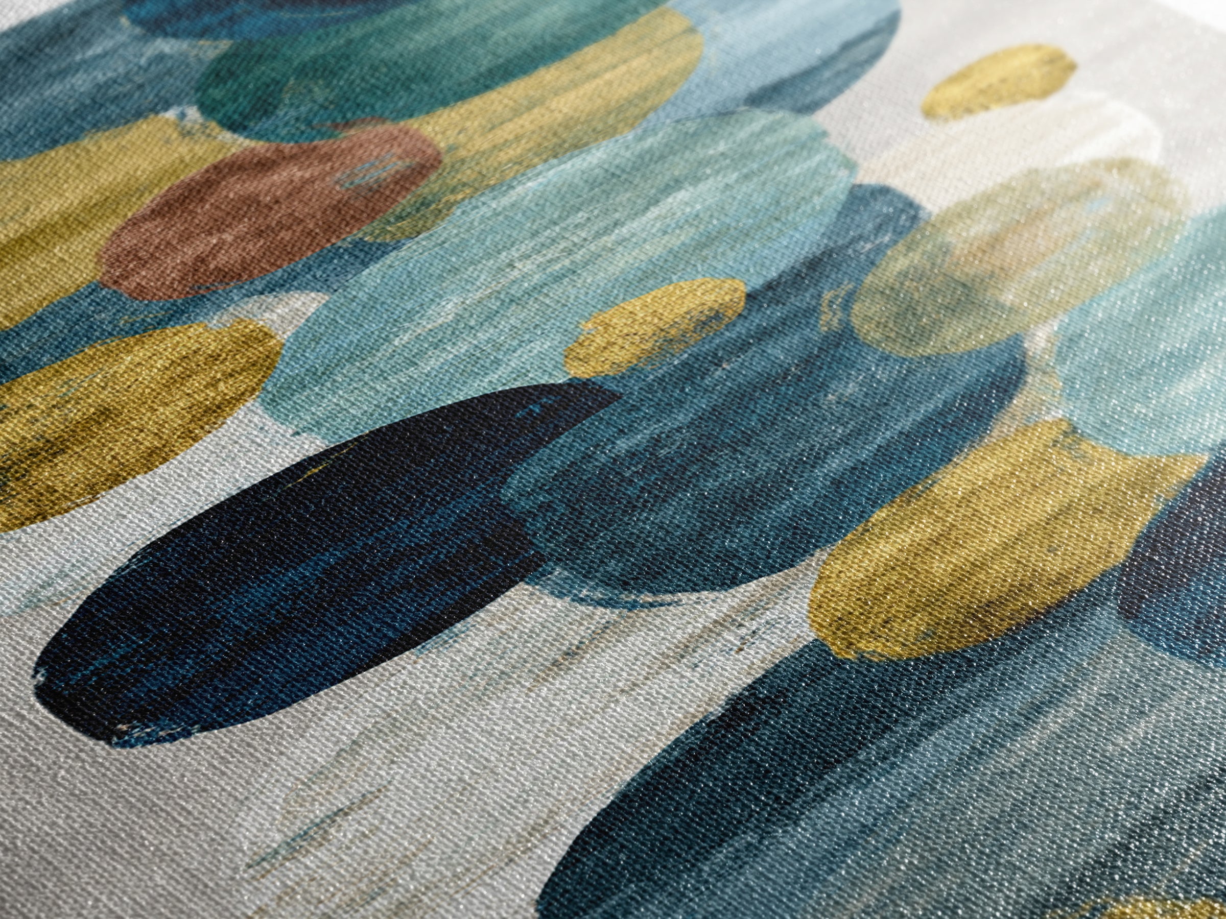 Teal Sofa Era Abstract Pattern Without Furniture Canvas Print, Midcentury Modern Art, Mid Century Modern, Living Room Decor, MMA-1x3-60
