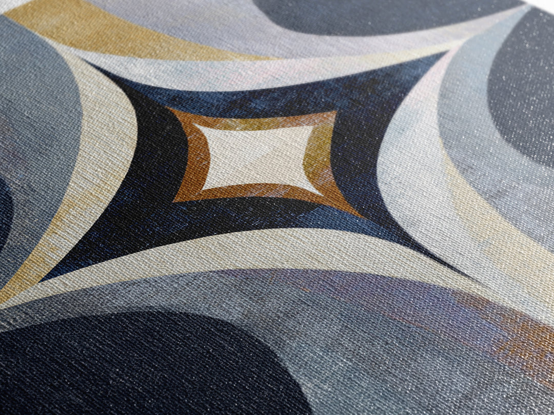 Rocket Ship in Retro Space Age Design Canvas Print, Midcentury Modern Art, Textured Painting, Living Room Decor, Retro, MMA-1x3-98