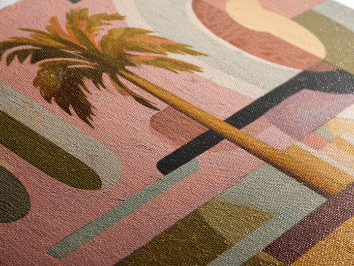 Stylized Palm Tree Canvas Print, Midcentury Modern Art, Printable Wall Art, Living Room Decor, Fine Art, Retro, Modern Wall Art, MMA-2x1-61