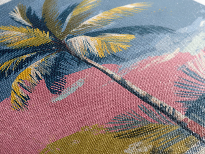 Stylized Palm Tree Framed Canvas Print, Midcentury Modern Art, Living Room Decor, Fine Art, Retro, Neutral Decor, Modern Decor, MMA-2x3-73