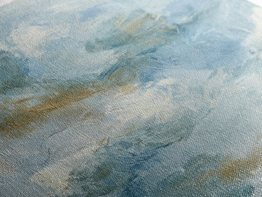 Calming Blue Abstract Framed Canvas Print, Medical Office Art, Nurse Wall Art, Office Decor, Abstract Art, Calm, Room Decor, MOA-1x1-1