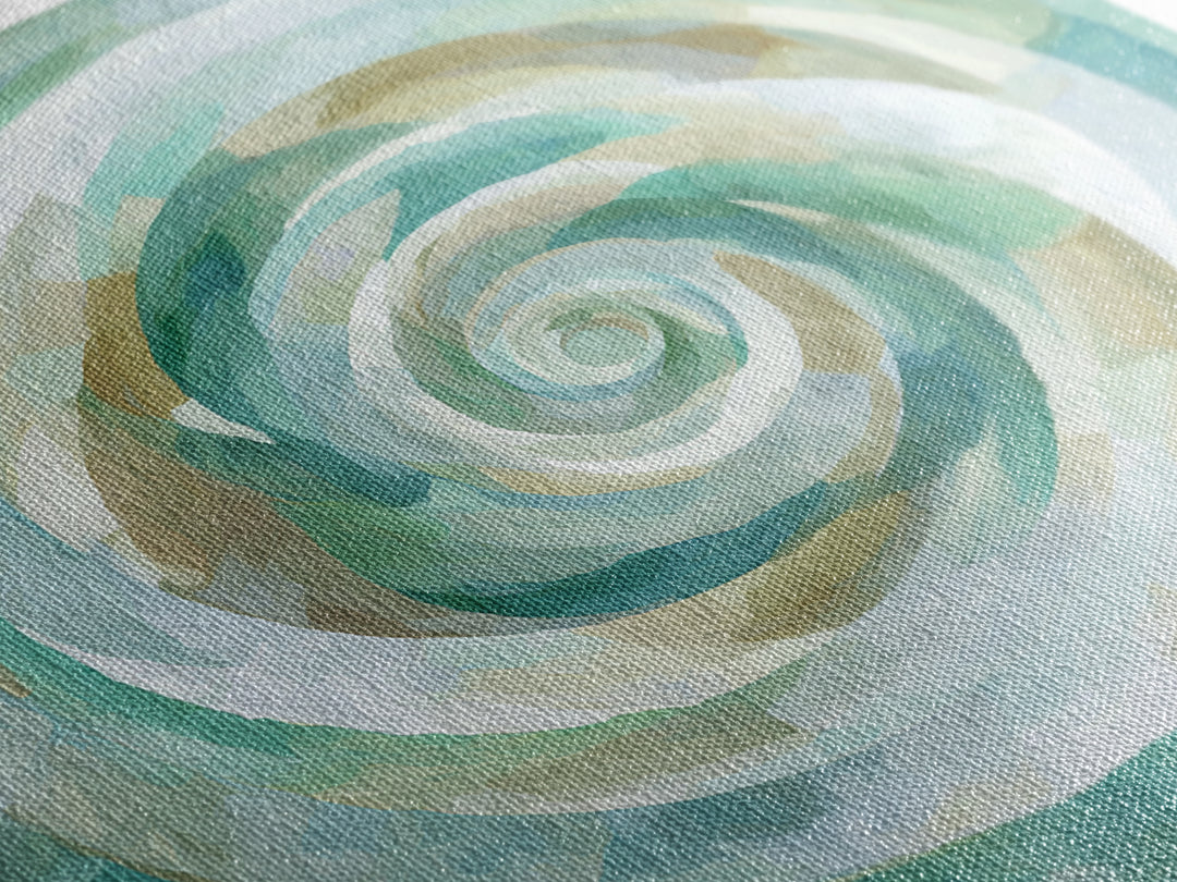 Abstract Healing Spiral Framed Canvas Print, Medical Office Art, Healthcare Wall Art, Office Decor, Abstract Art, Calm, MOA-1x1-39