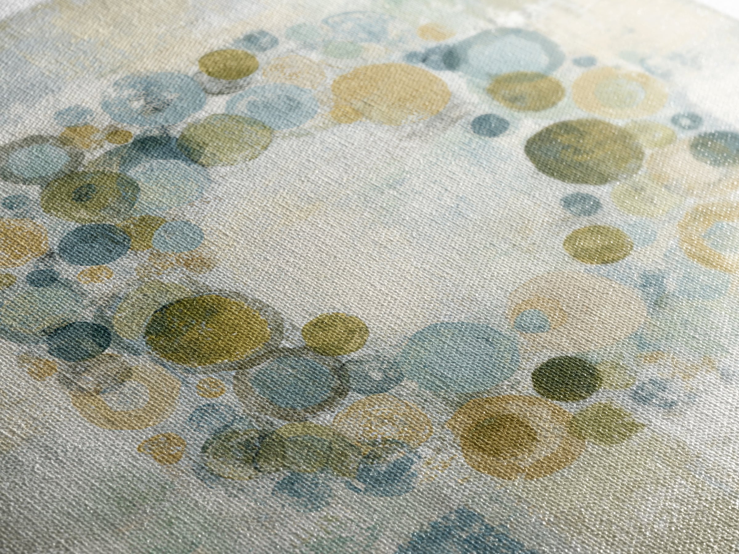 Abstract Cells and Circles as Soothing Pattern Framed Canvas Print, Medical Office Art, Fine Art Print, Office Decor, MOA-1x1-53