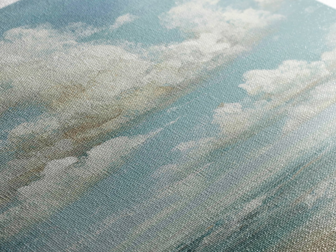 Sky and Cloud Scene Framed Canvas Print, Medical Office Art, Statement Artwork, Office Decor, Abstract Art, Calm, Digital Art, MOA-1x1-57