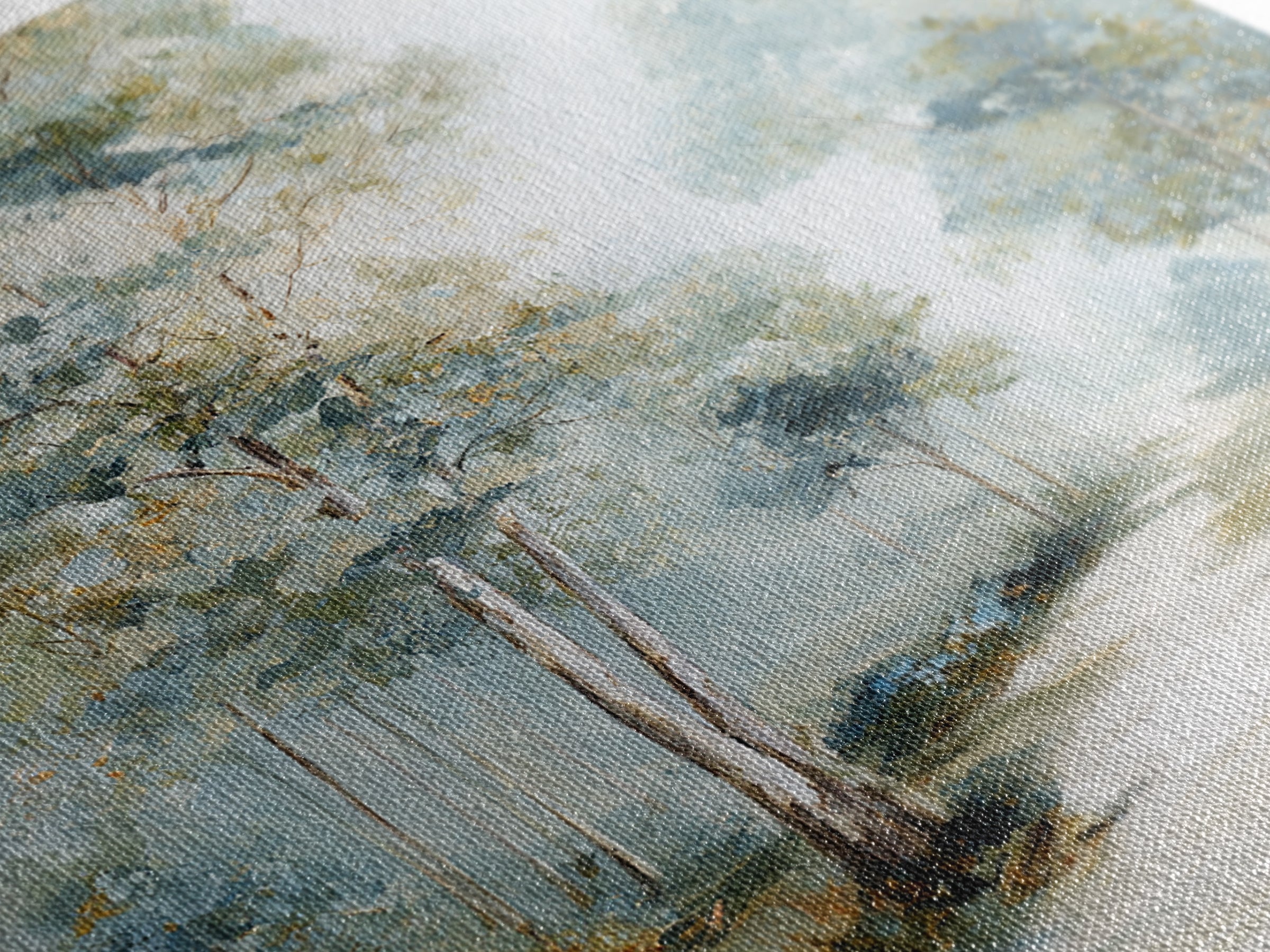 Gentle Forest Path Framed Canvas Print, Medical Office Art, Gallery Decor, Office Decor, Oil Painting, Calm, Contemporary Art, MOA-1x1-65