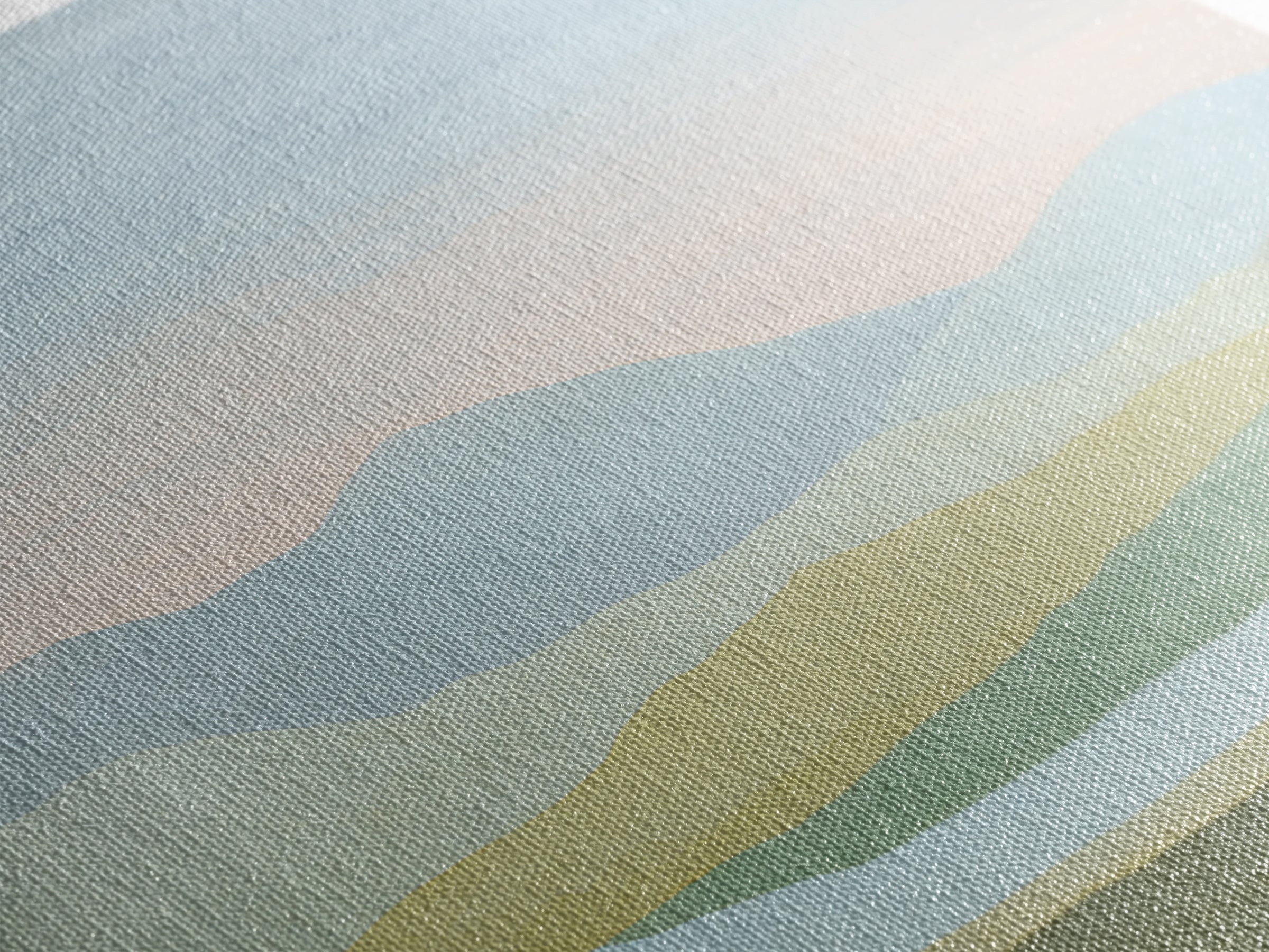 Minimal Sunrise over Rounded Hills Canvas Print, Medical Office Art, Neutral Decor, Office Decor, Fine Art, Calm, Wall Art, MOA-1x1-95