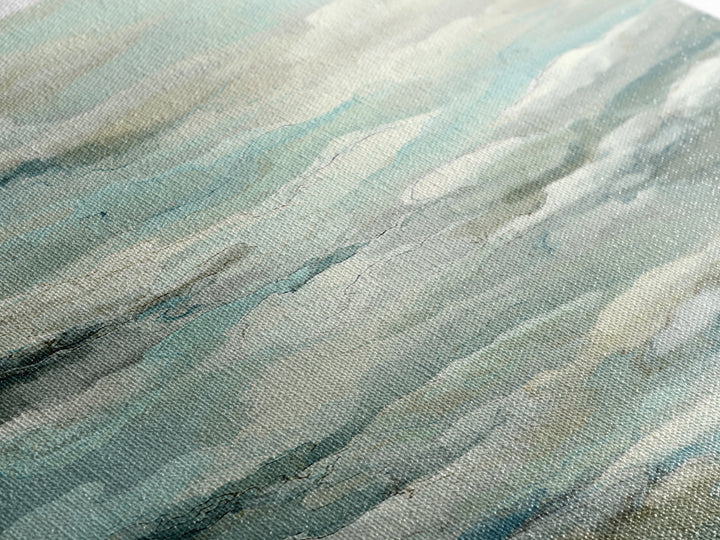 Calming Blue Abstract Canvas Print, Medical Office Art, Statement Artwork, Office Decor, Fine Art, Calm, Digital Art, MOA-1x3-37