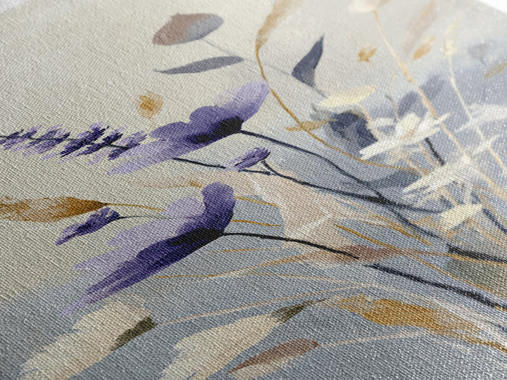 Lavender Botanical Still Life Canvas Print, Medical Office Art, Printable Card, Office Decor, Fine Art, Calm, School Nurse Art, MOA-1x3-81