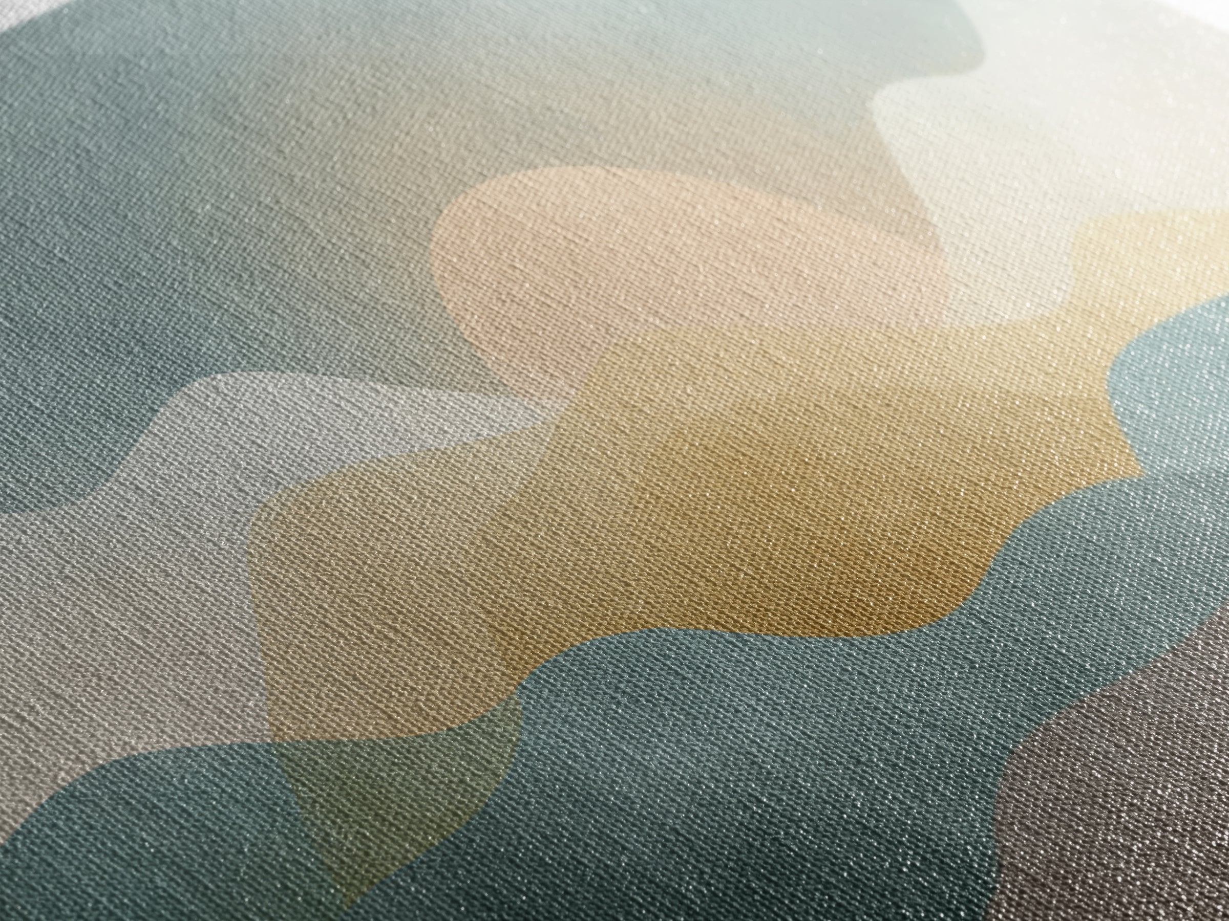 Minimal Sunrise over Rounded Hills Framed Canvas Print, Medical Office Art, Biology Art, Office Decor, Fine Art, Calm, MOA-2x1-19