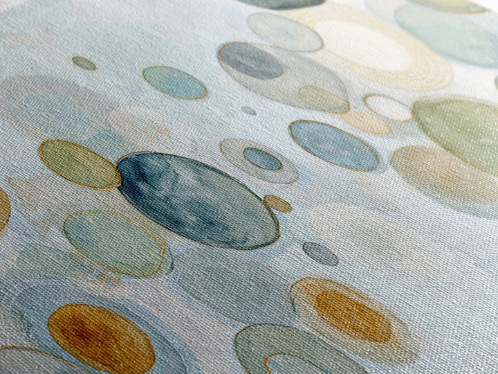 Abstract Cells and Circles as Soothing Pattern Framed Canvas Print, Medical Office Art, Home Decor, Office Decor, Calm, MOA-2x1-25